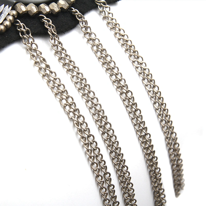 wholesale  designer badges cloth stickers Sew on for clothing accessories decoration 3D patch  rhinestone Metal Chain Tassel