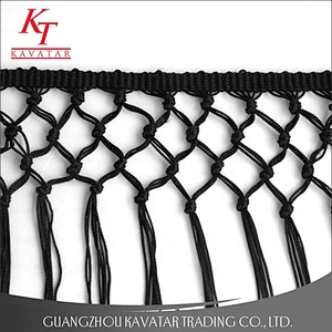 Kavatar Fashion Long Black Tassels Fringes Trim For Garment Decoration