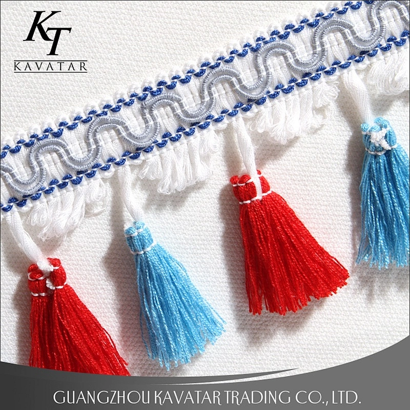 Tassel lace trimming colorful design for garment