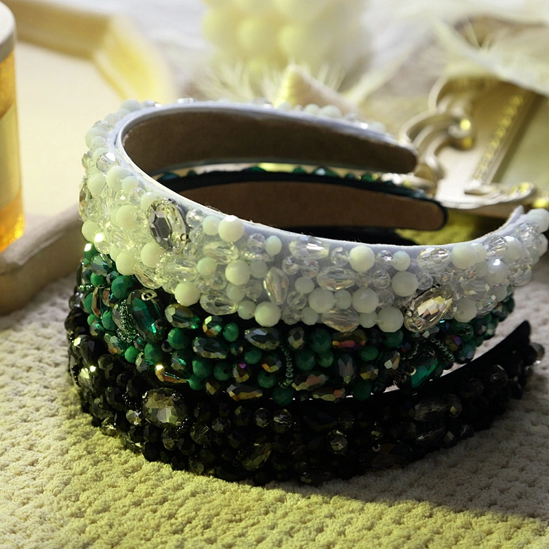 wholesale beads girl rhinestones headgear bride hair band party designer hairband hair accessories luxury women baroque headband