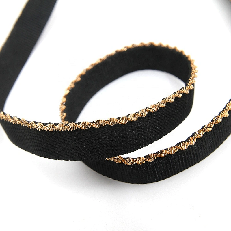 Wholesale Chain lace trim sequins 1.2 cm Sew-On lace trim Polyester Lace trimmings for clothes  Accessories  Cotton