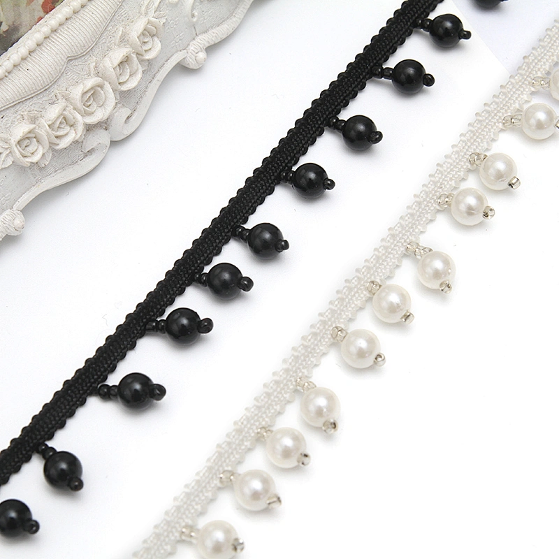 kavatar  wholesale new Handmade Bead lace Embroidered Tulle Trim wedding with Accessories Beads Crystals & Rhinestones
