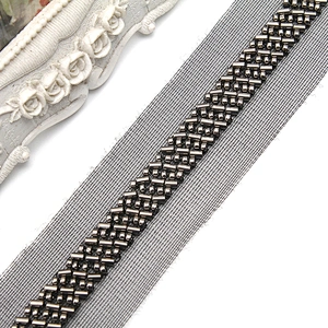 wholesale Embroidery beaded lace trim 3.9 cm Mesh fabric lace trims beautiful Accessories for dress 3D wedding Designer