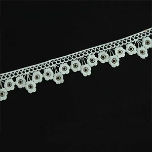 Fashion flower shape eyelet lace for garments new style eyelet lace Eyelet belt