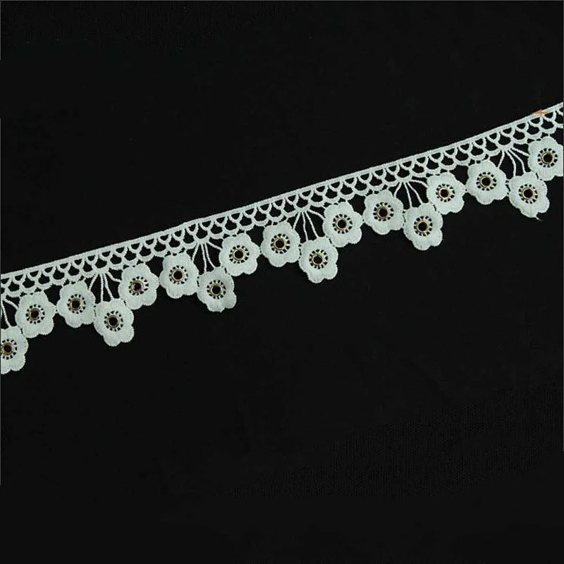 Fashion flower shape eyelet lace for garments new style eyelet lace Eyelet belt