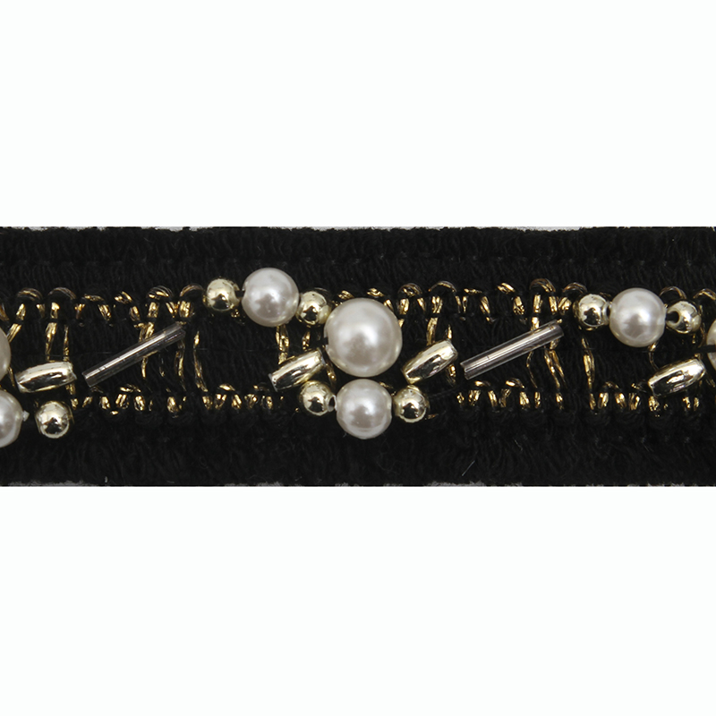 kavatar  wholesale new Handmade Bead lace Embroidered Tulle Trim wedding with Accessories Beads Crystals & Rhinestones