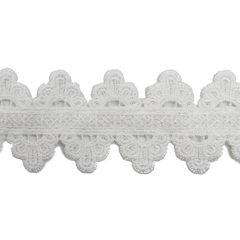 Wholesale sequins Lace Trim Water soluble lace white bridal lace trim Embroidery Sequin Tape For Dress cheap