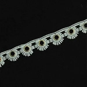 Wholesale Latest Design 2.5cm Eyelet Lace Trimming Eyelet belt