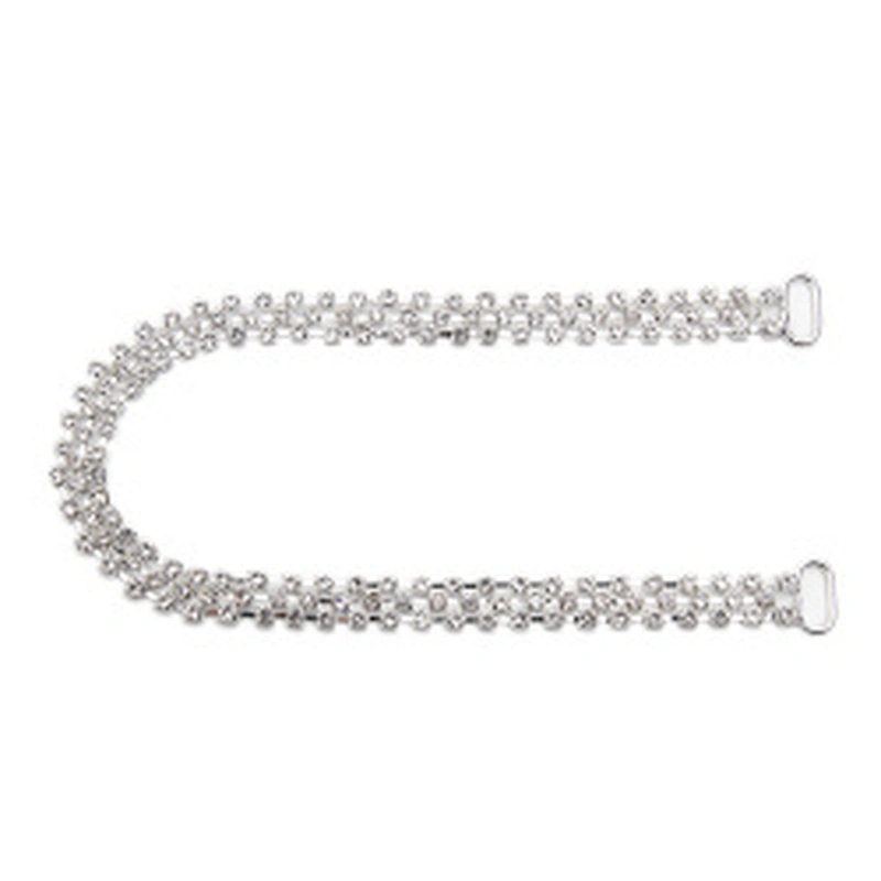 Wholesale Women Evening Party Dress Camisole  Plated tassel fringe alloy Rhinestone Chain Trim Bra Crystal Shoulder Strap