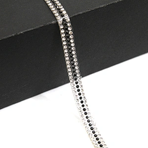 wholesale hot fix tape with rhinestone hot fix trimming chain glitter trim for DIY garment dresses Accessories
