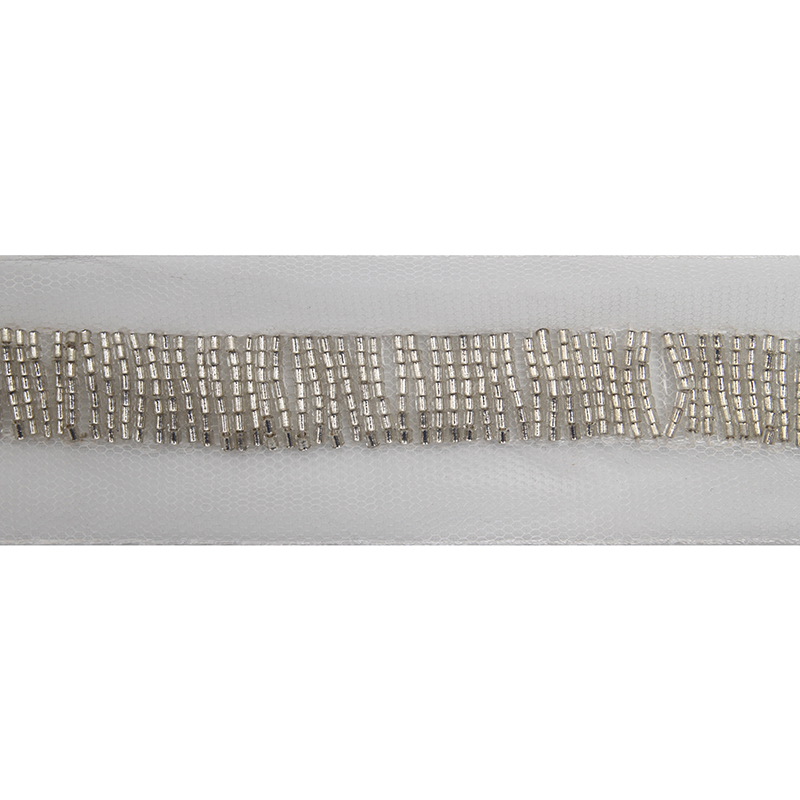 kavatar  wholesale new Handmade Bead lace Embroidered Tulle Trim wedding with Accessories Beads Rhinestones