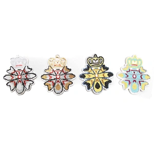 wholesale sequin patch applique designer badges patches cloth stickers Sew on for clothing accessories decoration 3D patch