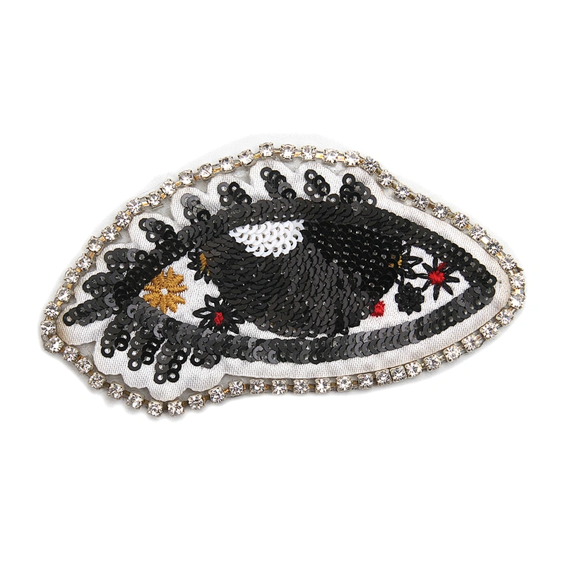 wholesale  designer badges patches cloth stickers Sew on for clothing accessories decoration 3D patch rhinestone sequin patch