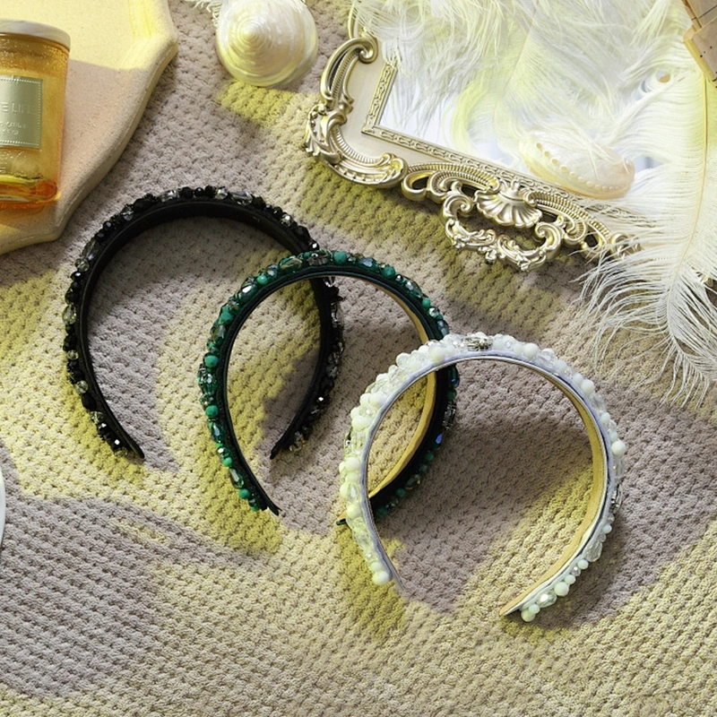 wholesale beads girl rhinestones headgear bride hair band party designer hairband hair accessories luxury women baroque headband