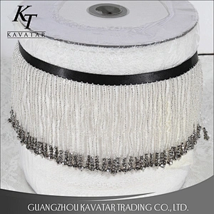 High quality Fringe Trim Long Beaded Tassel Decorative For Dress
