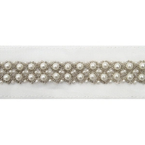 kavatar  wholesale new Handmade Bead lace Embroidered Tulle Trim wedding with Accessories Beads Crystals & Rhinestones