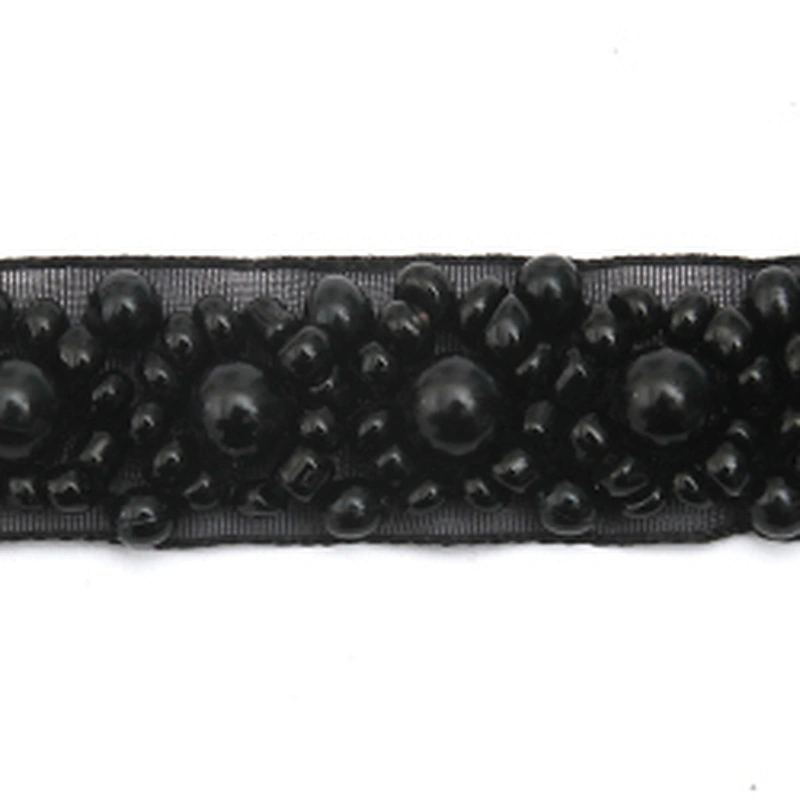 kavatar  wholesale new Handmade Bead lace Embroidered Tulle Trim wedding with Accessories Beads Crystals & Rhinestones