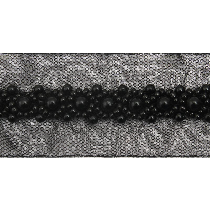 kavatar  wholesale new Handmade Bead lace Embroidered Tulle Trim wedding with Accessories Beads Crystals & Rhinestones