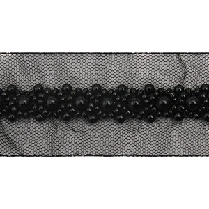 kavatar  wholesale new Handmade Bead lace Embroidered Tulle Trim wedding with Accessories Beads Crystals & Rhinestones
