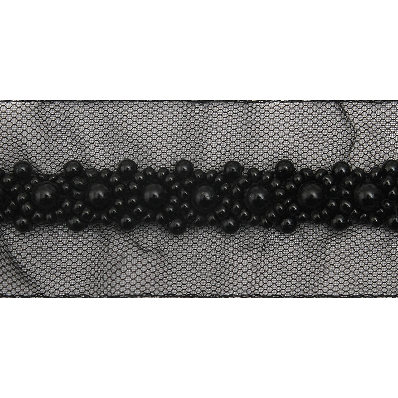 kavatar  wholesale new Handmade Bead lace Embroidered Tulle Trim wedding with Accessories Beads Crystals & Rhinestones