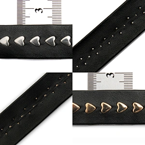 wholesale garment rivets Trimming PU trim Heart-shaped Sew on fabric Design rivets for bags fashion custom flat rivet studs