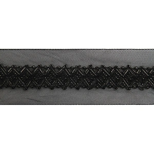 kavatar  wholesale new Handmade Bead lace Embroidered Tulle Trim wedding with Accessories Beads Rhinestones