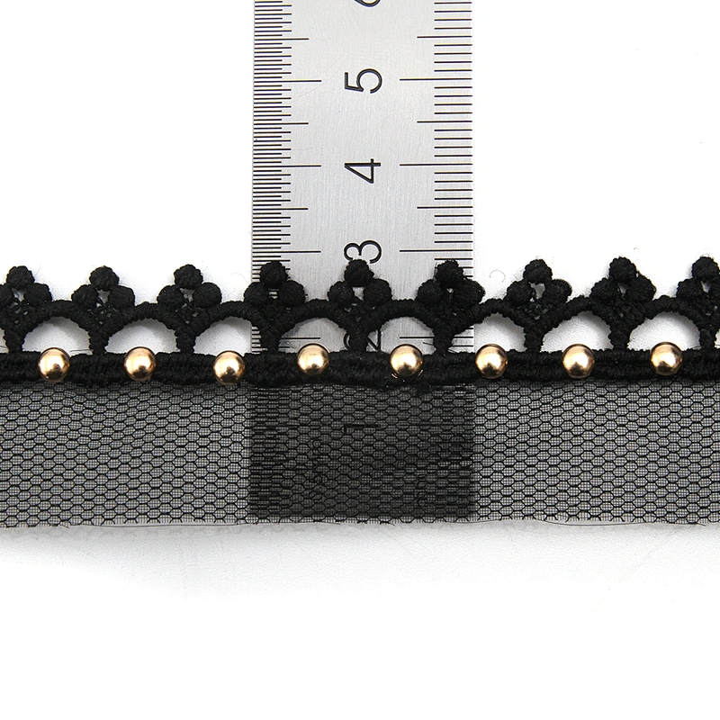 Wholesale 3cm Size Studs trim ribbon diy handmade costume dress sewing bead lace trim Design Rivets Trims
