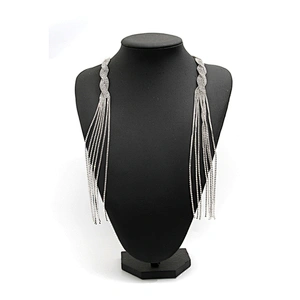 Wholesale Women Evening Party Dress Camisole  Plated tassel fringe alloy Rhinestone Chain Trim Bra Crystal Shoulder Strap
