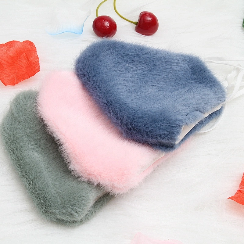 Wholesale winter furry masks warm and dust - proof temperament fashion masks