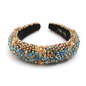 wholesale Hair Decoration Velour Crystal And Rhinestone Cup chain Decorated hair accessories Hairbands WOMEN HEADBAND