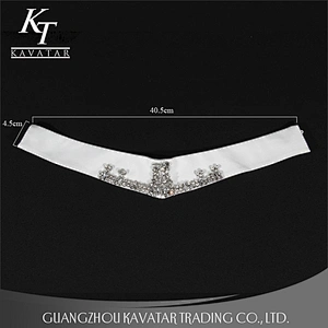wholesale New fashion neck design collar for stand collar with crystal rhinestone for women clothing Neck Collar Trim