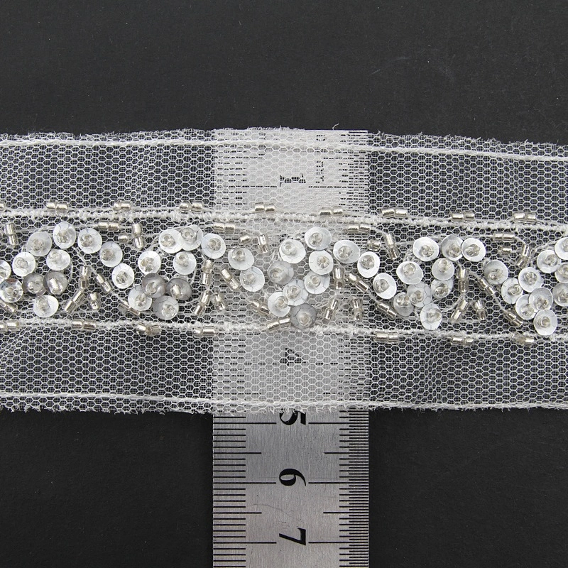 Elegant bridal beaded wholesale Accessories rose gold fancy sequin bead handmade trimming