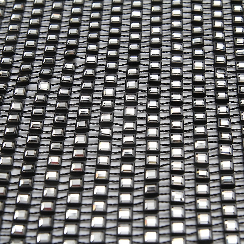 Kavatar mesh for rhinestones point back rhinestone mesh trimming in Rhinestones Fabric fashion Sew-on for  shoes clothing