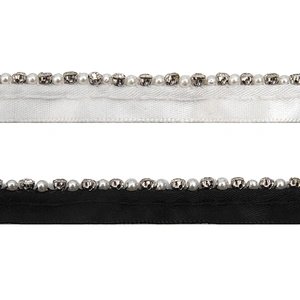 kavatar  wholesale new Handmade Bead lace Embroidered Tulle Trim wedding with Accessories Beads Crystals & Rhinestones