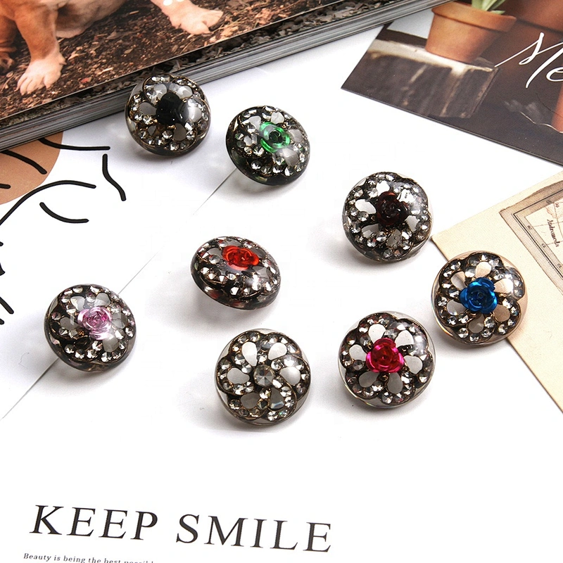 Coat buttons ,European and American style clothing rhinestone buttons crystal pearl clothing accessories wholesale butt,