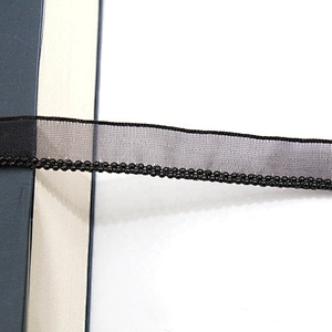 Wholesale Chain lace trim black beaded 1.1 cm Sew-On lace trim Polyester net mesh Lace trimmings for clothes  Accessories