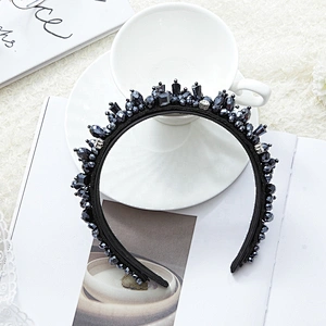 wholesale bling bling glitter rhinestone bead headband pressure lady temperament Korea hair band luxury headbands for women