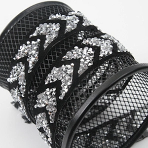High quality decorate Hotfix crystal rhinestone trims