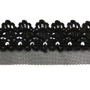 Wholesale 3.5cm Size Studs trim ribbon diy handmade costume dress sewing bead lace trim Design Rivets Trims