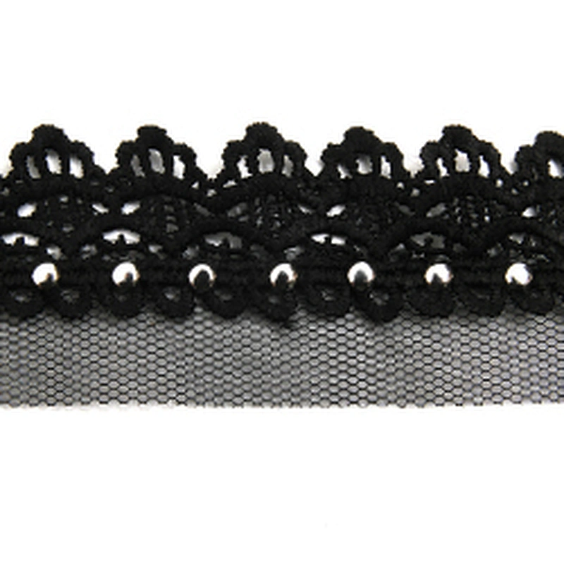 Wholesale 3.5cm Size Studs trim ribbon diy handmade costume dress sewing bead lace trim Design Rivets Trims