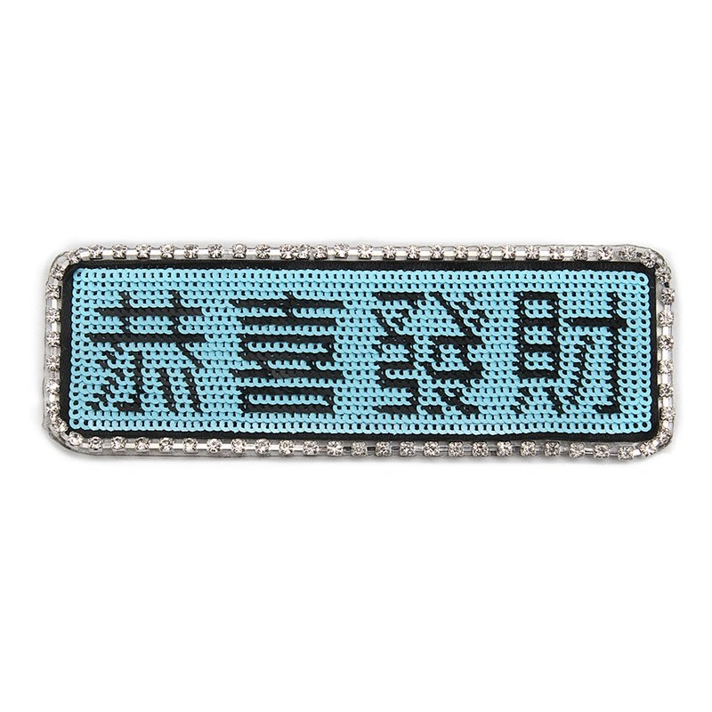 wholesale  designer badges patches cloth stickers Sew on for clothing accessories decoration 3D patch rhinestone sequin patch