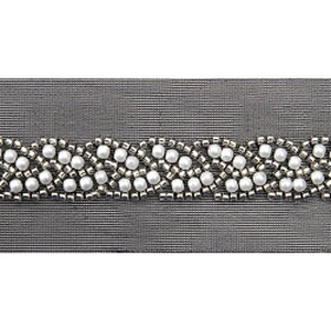 Wholesale Embroidery beaded lace trim 5 cm Mesh fabric lace trims beautiful Accessories for dress 3D wedding Designer