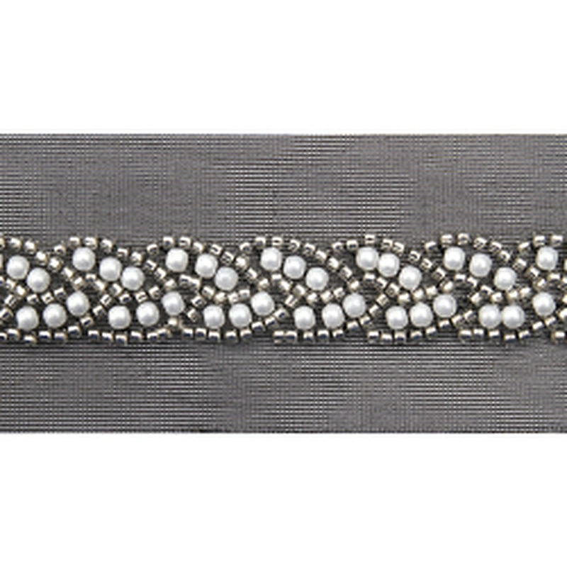 Wholesale Embroidery beaded lace trim 5 cm Mesh fabric lace trims beautiful Accessories for dress 3D wedding Designer