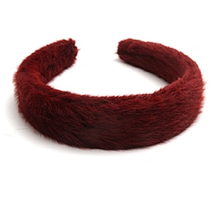 Factory sells colorful hair plush tie elastic creative fluffy fashion hair hoop woman hairband girls headbands fur headband