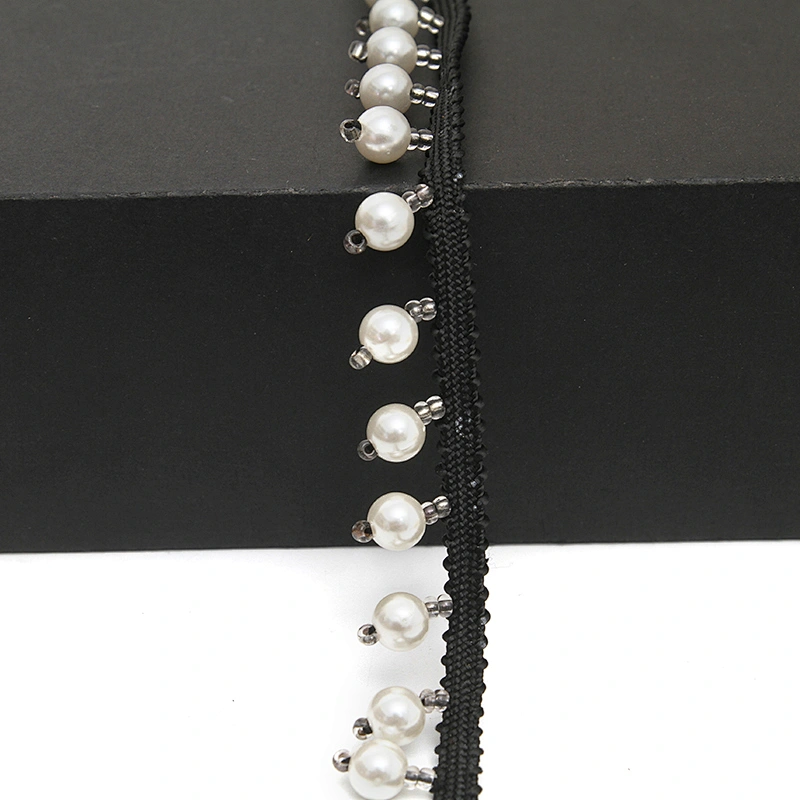 kavatar  wholesale new Handmade Bead lace Embroidered Tulle Trim wedding with Accessories Beads Rhinestones