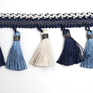 Wholesale Hstock goods tassel and beaded fringe for curtain decoration igh Quality Curtain Tassel Garment