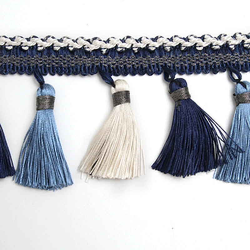 Wholesale Hstock goods tassel and beaded fringe for curtain decoration igh Quality Curtain Tassel Garment