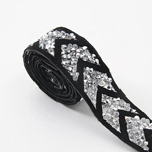 High quality decorate Hotfix crystal rhinestone trims