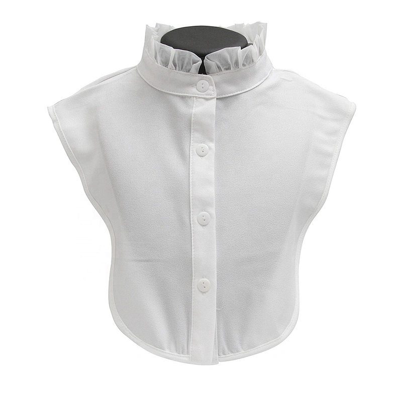 Autumn winter shirt collar versatile Korean water soluble shirt court  studded diamond base lace collar fake