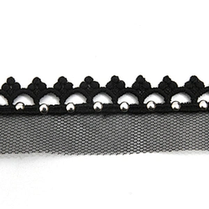 Wholesale 3cm Size Studs trim ribbon diy handmade costume dress sewing bead lace trim Design Rivets Trims